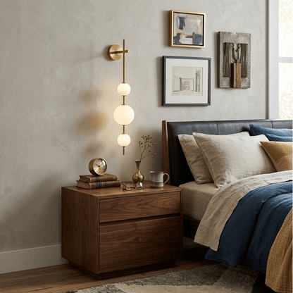 Modern Vertical Globe Wall Lamp with Adjustable Brightness & Energy Sa