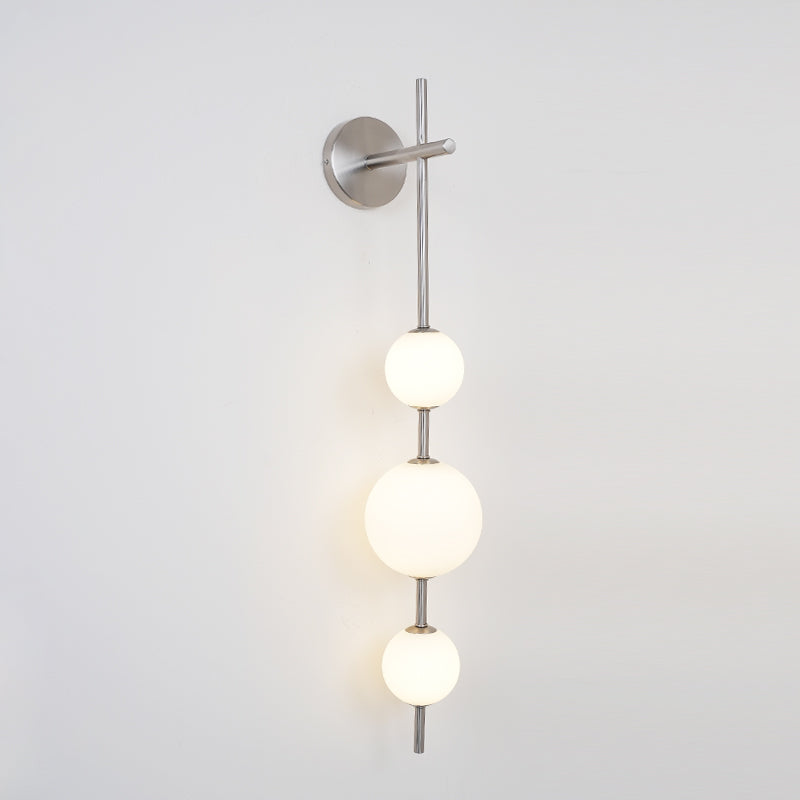 Vertical Globe Plug-in Wall Lamp with Adjustable Brightness & Modern D