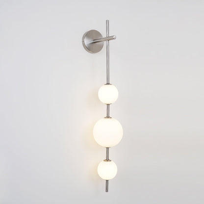 Vertical Globe Plug-in Wall Lamp with Adjustable Brightness & Modern D