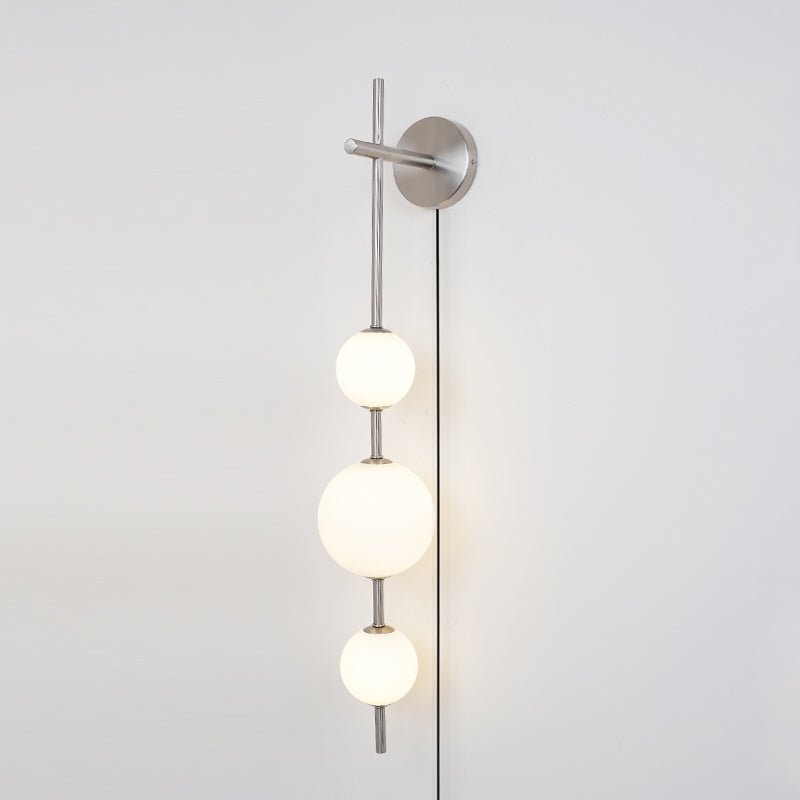 Vertical Globe Plug-in Wall Lamp with Adjustable Brightness & Modern D