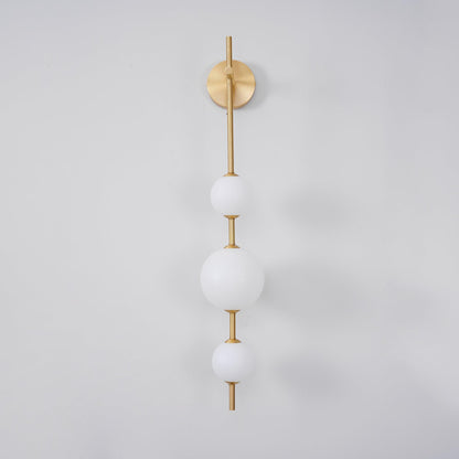Modern Vertical Globe Wall Lamp with Adjustable Brightness & Energy Sa