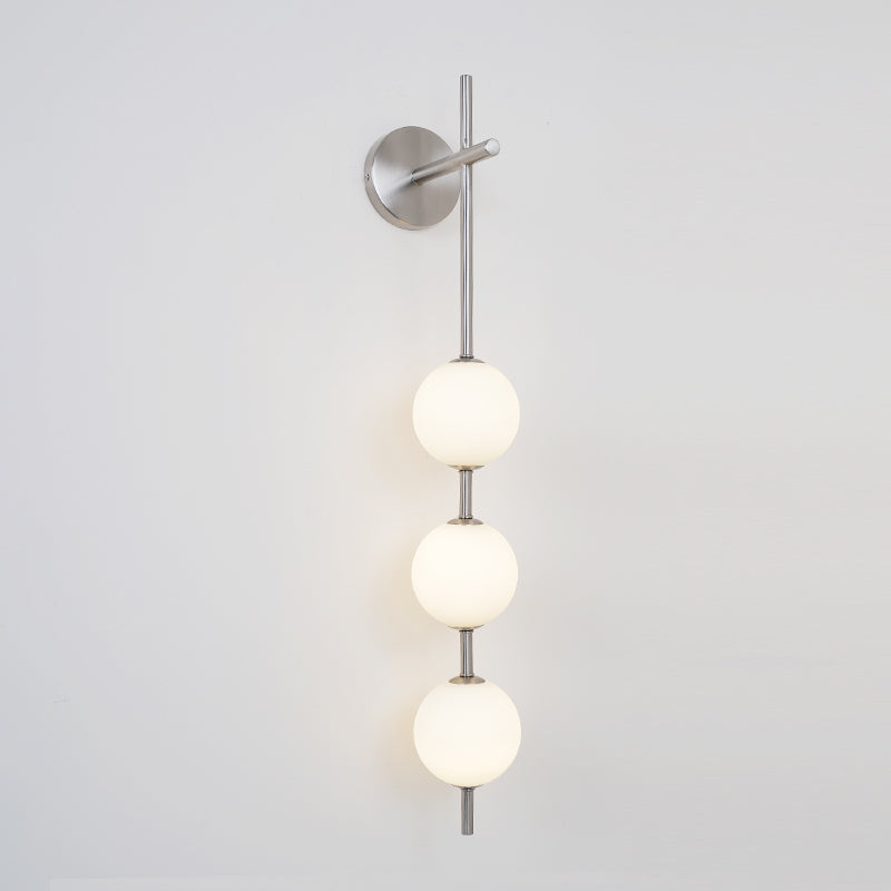 Vertical Globe Plug-in Wall Lamp with Adjustable Brightness & Modern D