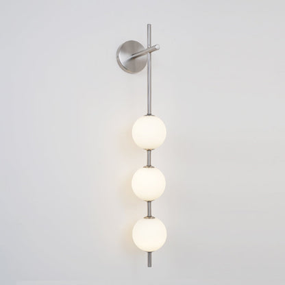 Vertical Globe Plug-in Wall Lamp with Adjustable Brightness & Modern D