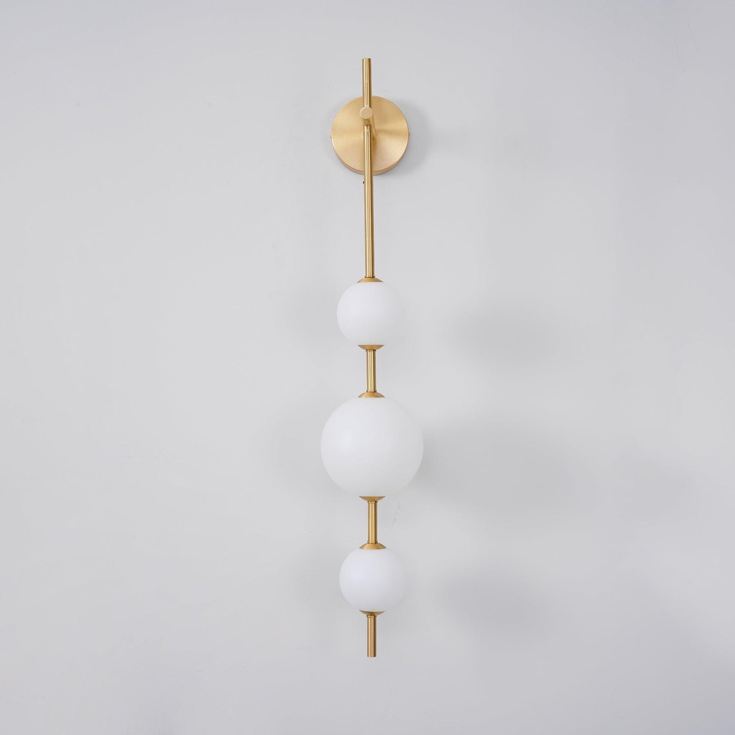 Vertical Globe Plug-in Wall Lamp with Adjustable Brightness & Modern D
