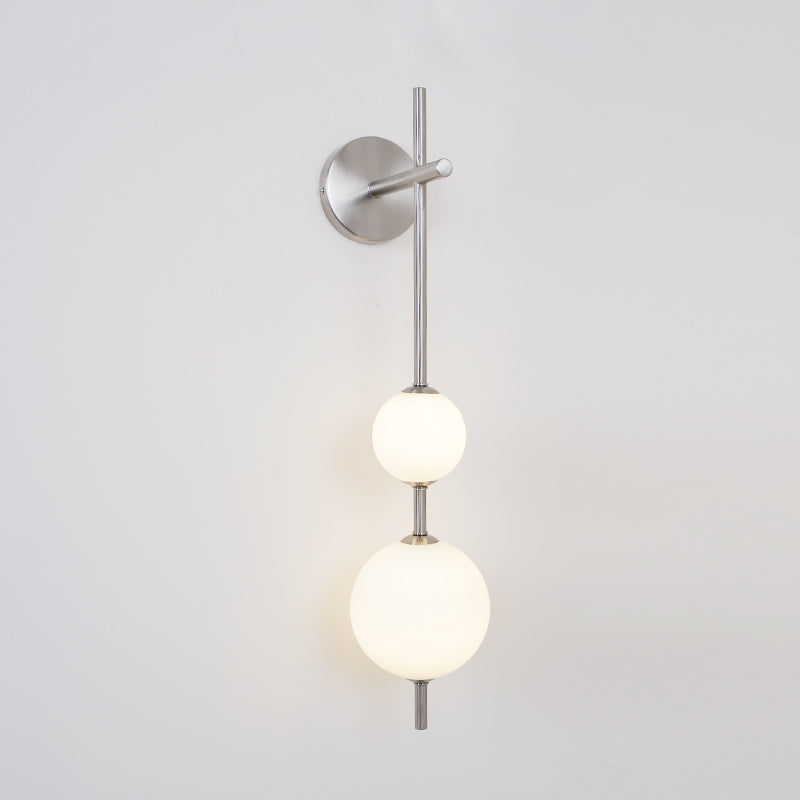 Vertical Globe Plug-in Wall Lamp with Adjustable Brightness & Modern D