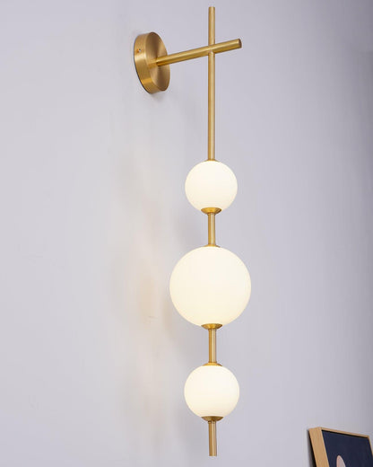 Modern Vertical Globe Wall Lamp with Adjustable Brightness & Energy Sa