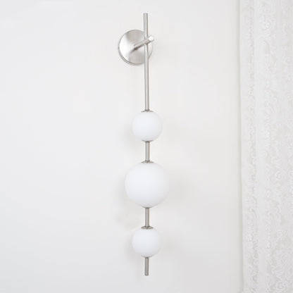 Vertical Globe Plug-in Wall Lamp with Adjustable Brightness & Modern D