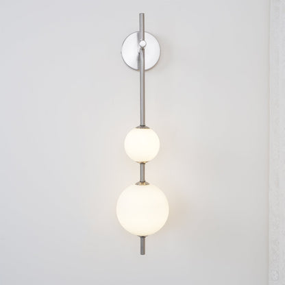 Modern Vertical Globe Wall Lamp with Adjustable Brightness & Energy Sa