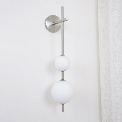 Vertical Globe Plug-in Wall Lamp with Adjustable Brightness & Modern D