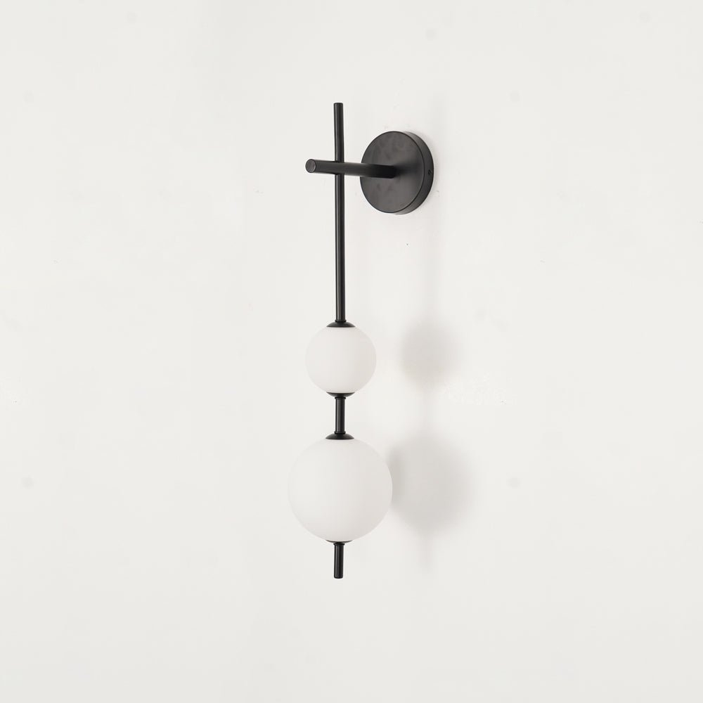 Vertical Globe Plug-in Wall Lamp with Adjustable Brightness & Modern D