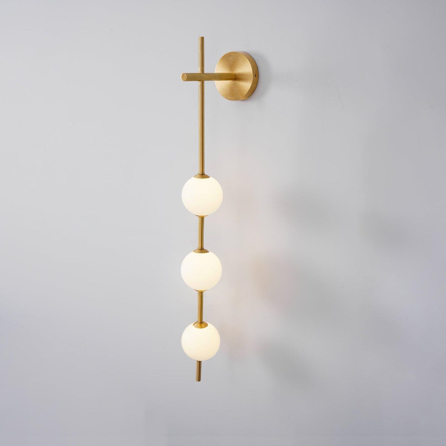 Modern Vertical Globe Wall Lamp with Adjustable Brightness & Energy Sa