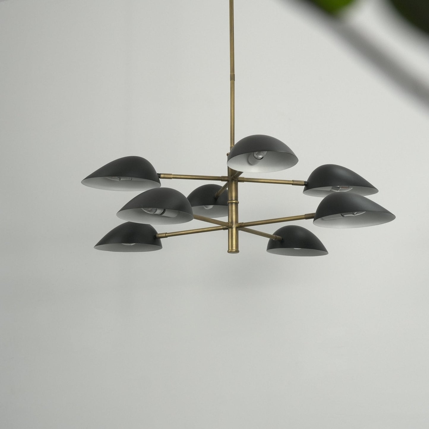 Vespera Brass Chandelier - Elegant Design with Adjustable Height & LED