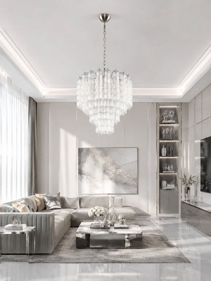 Vetrina Glass Chandelier - Elegant Design with Adjustable Height & LED