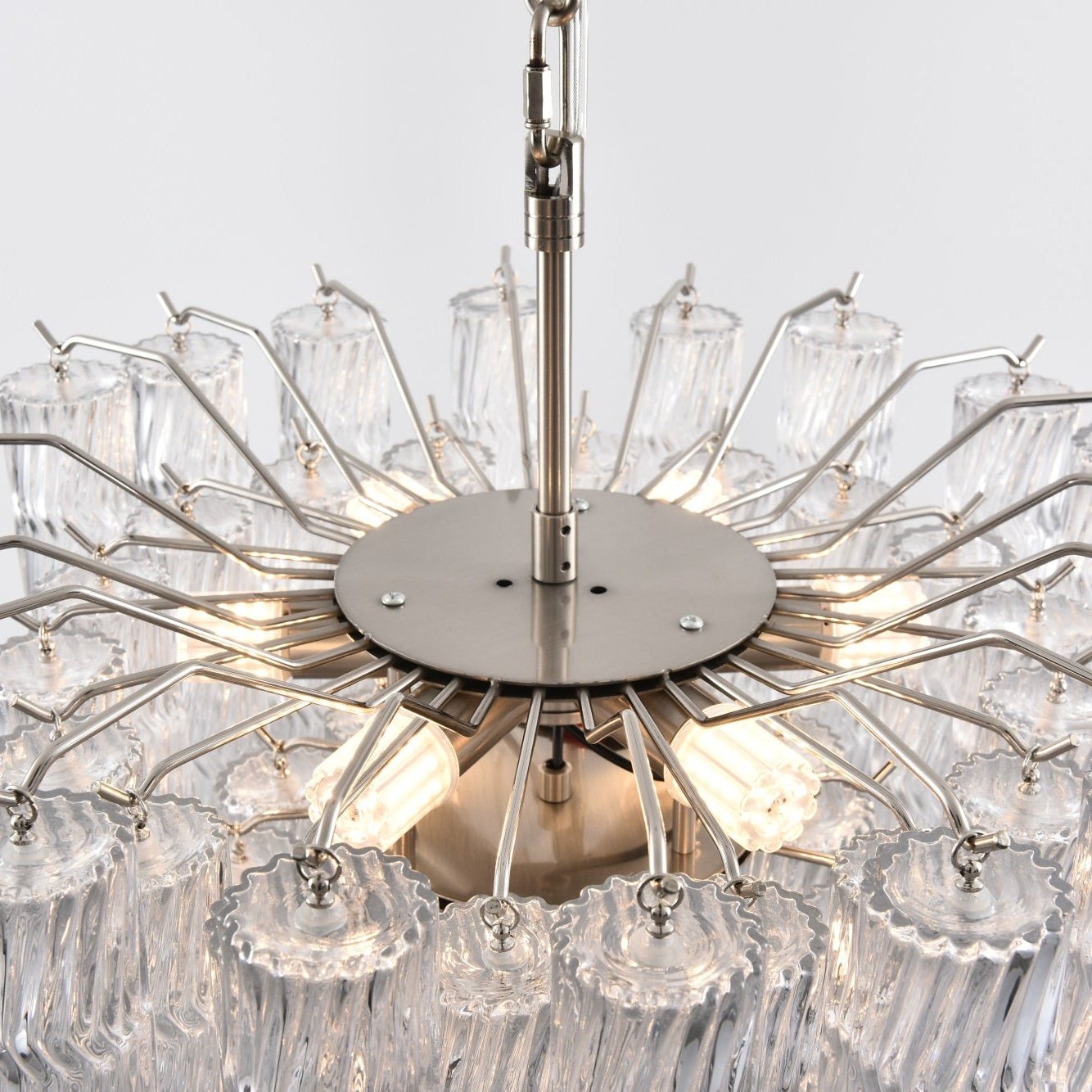 Vetrina Glass Chandelier - Elegant Design with Adjustable Height & LED