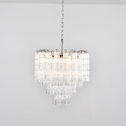 Vetrina Glass Chandelier - Elegant Design with Adjustable Height & LED