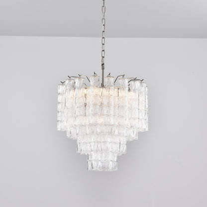 Vetrina Glass Chandelier - Elegant Design with Adjustable Height & LED