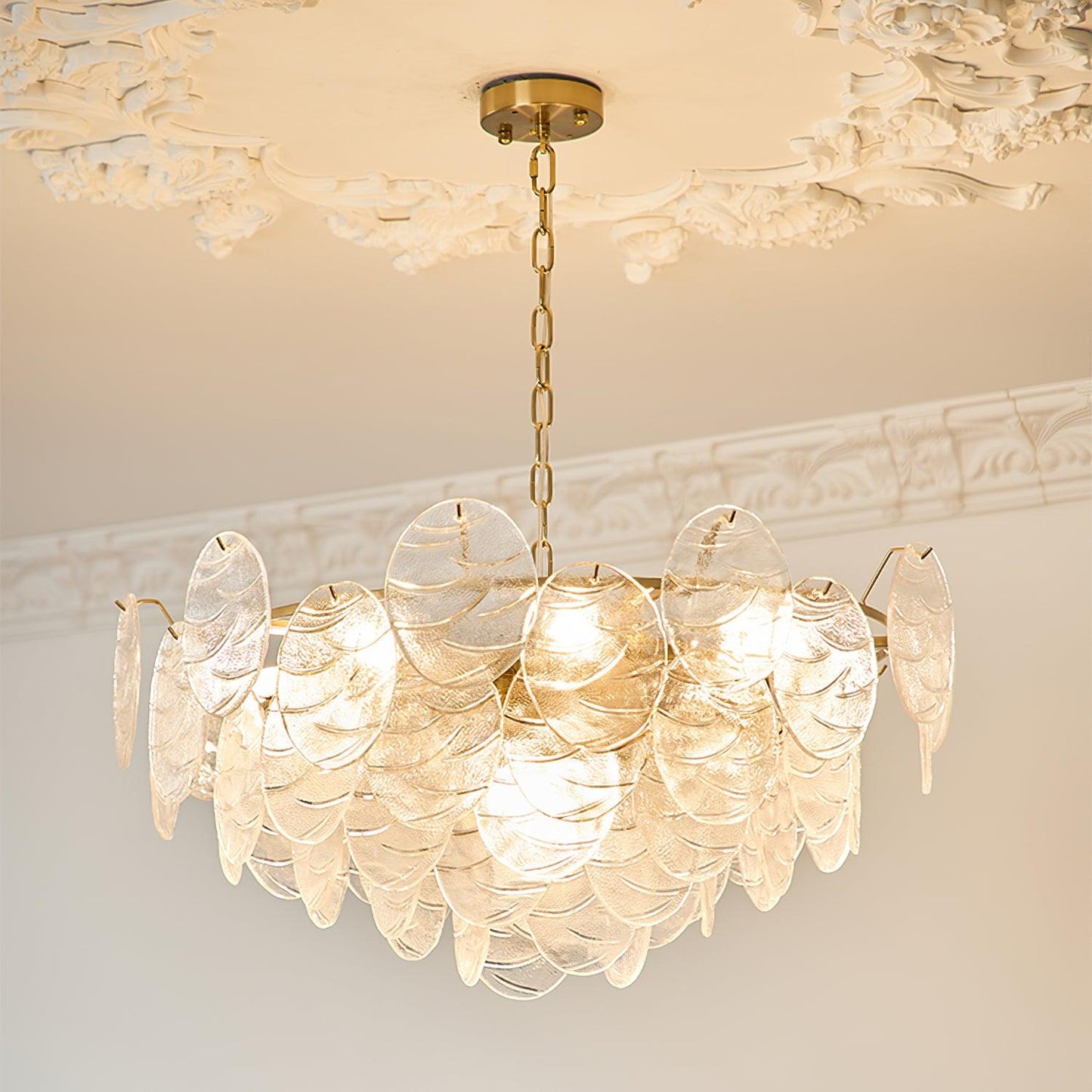 Victorian Disc Chandelier - Elegant Design with Adjustable Height & LE