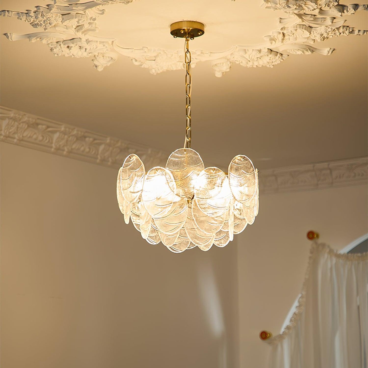 Victorian Disc Chandelier - Elegant Design with Adjustable Height & LE