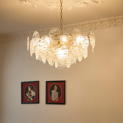 Victorian Disc Chandelier - Elegant Design with Adjustable Height & LE