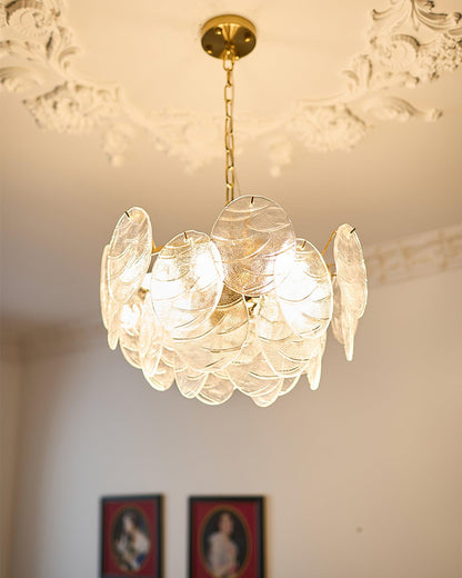 Victorian Disc Chandelier - Elegant Design with Adjustable Height & LE