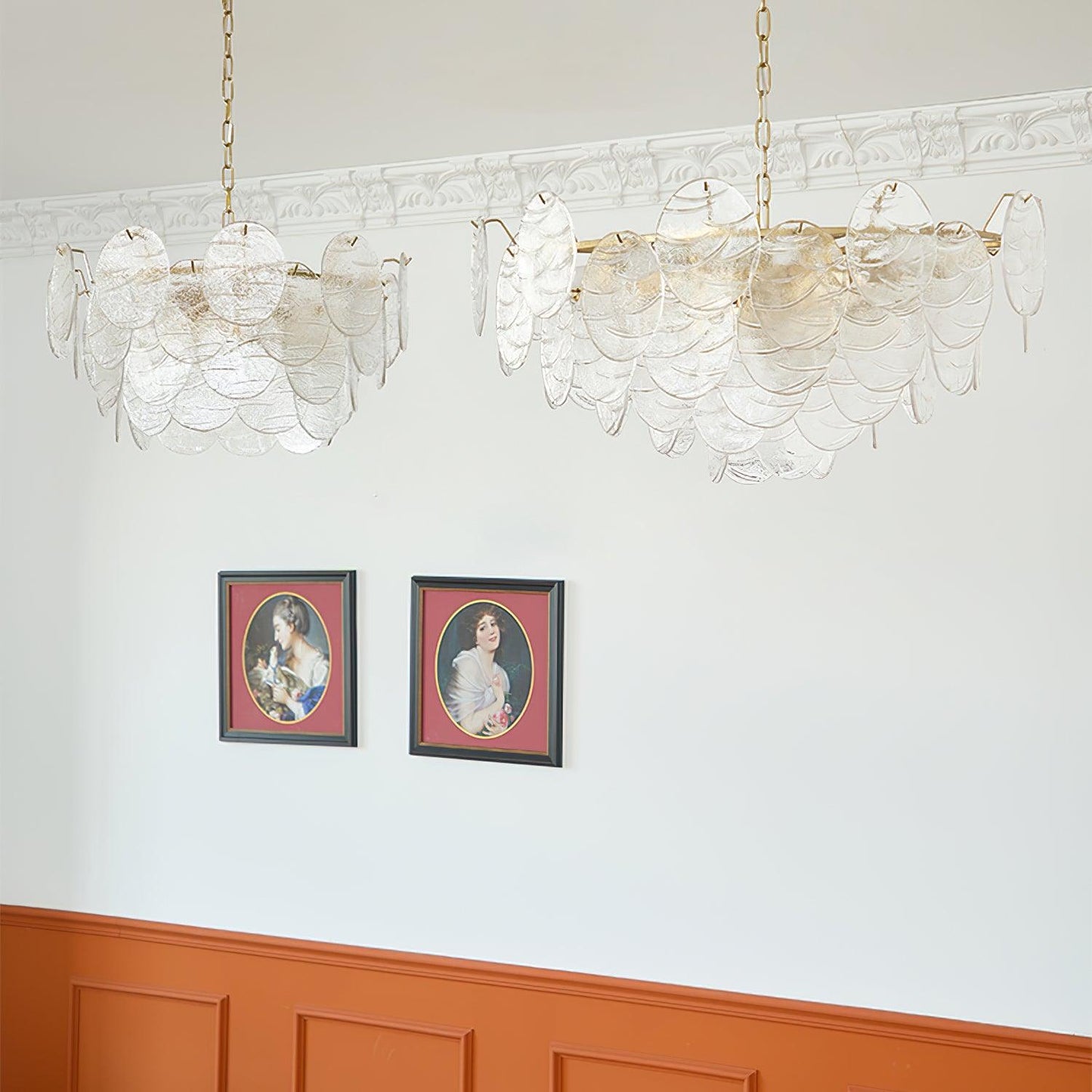 Victorian Disc Chandelier - Elegant Design with Adjustable Height & LE
