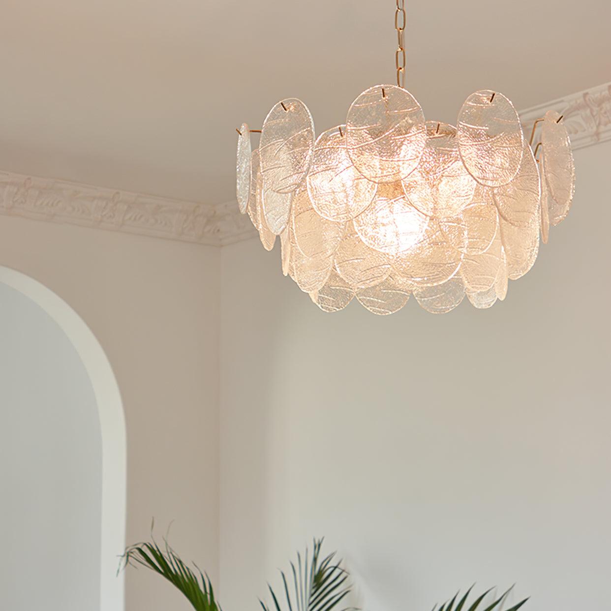 Victorian Disc Chandelier - Elegant Design with Adjustable Height & LE