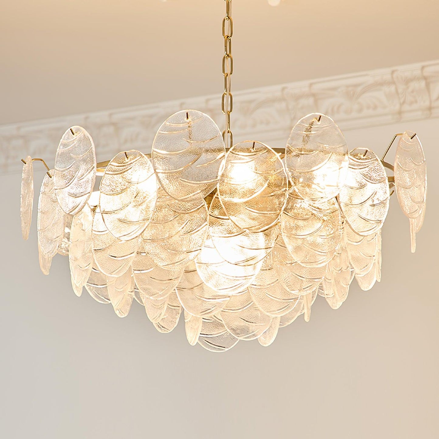 Victorian Disc Chandelier - Elegant Design with Adjustable Height & LE