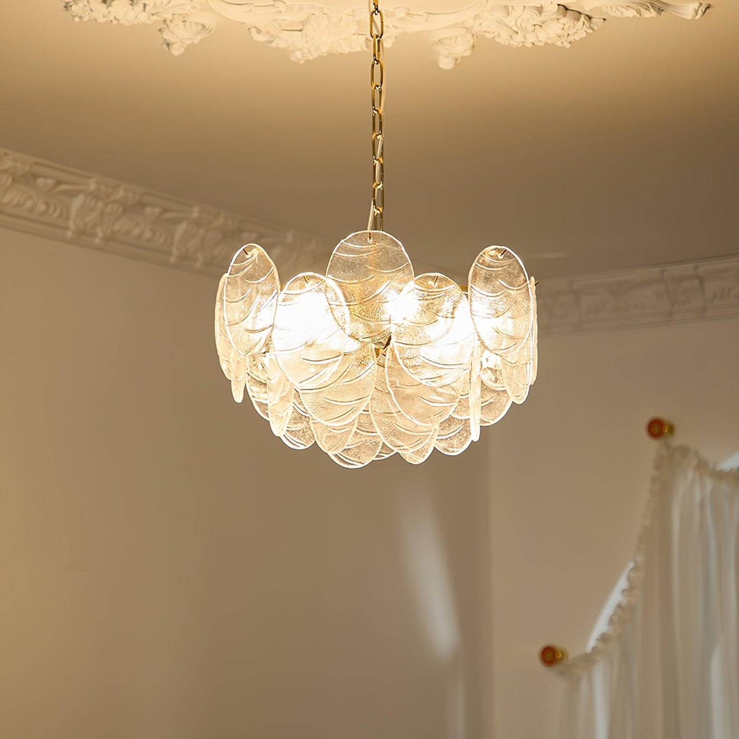 Victorian Disc Chandelier - Elegant Design with Adjustable Height & LE