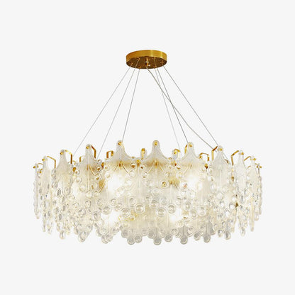 Elegant Crystal Vilary Chandelier with Adjustable Height & LED Lights