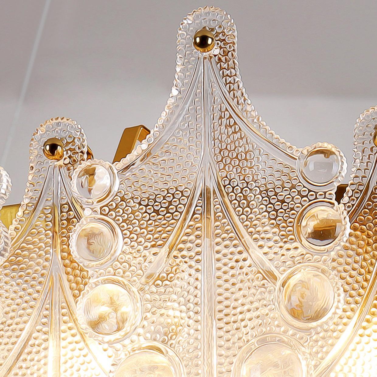 Elegant Crystal Vilary Chandelier with Adjustable Height & LED Lights