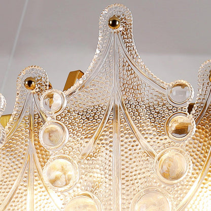 Elegant Crystal Vilary Chandelier with Adjustable Height & LED Lights
