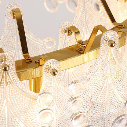 Elegant Crystal Vilary Chandelier with Adjustable Height & LED Lights