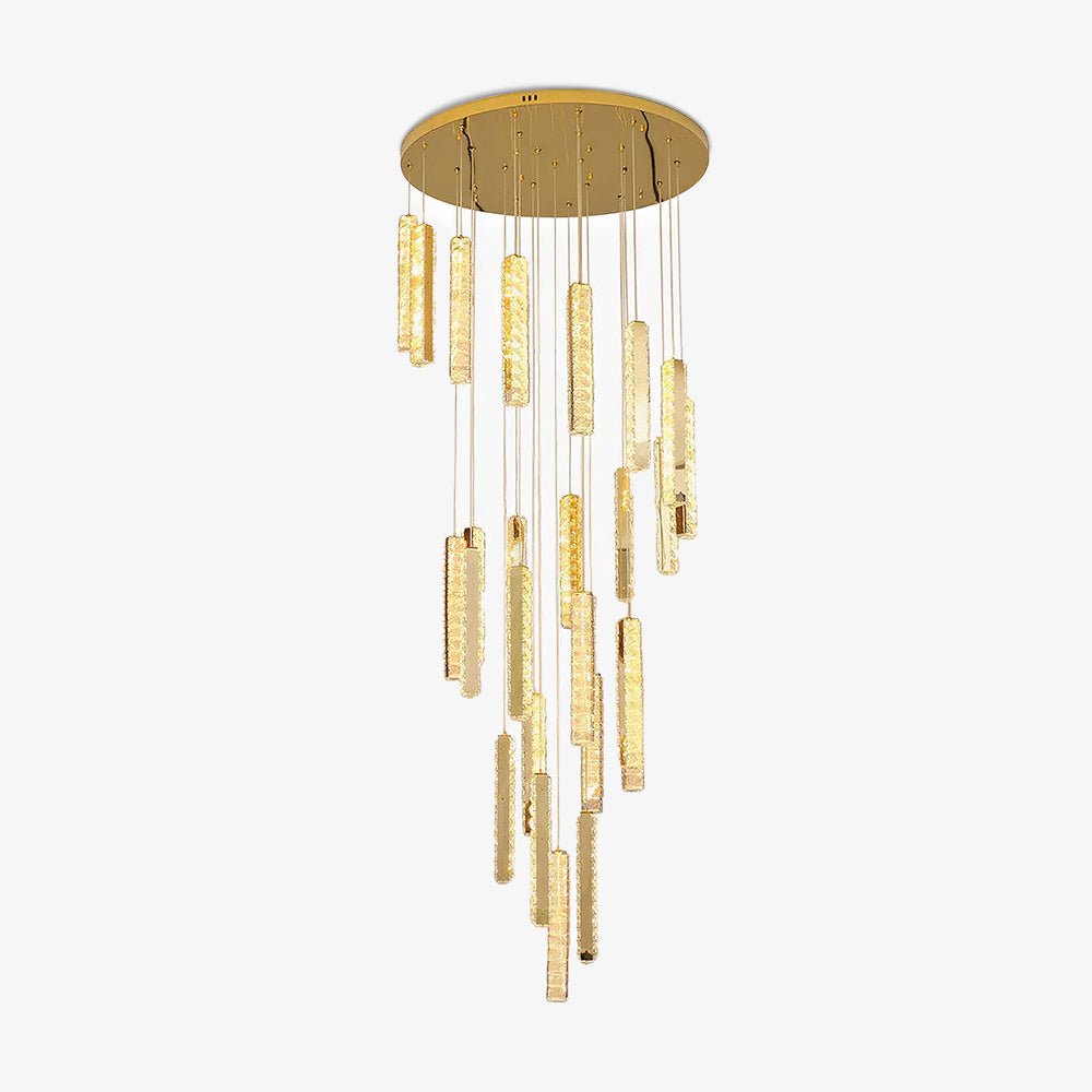 Villa Forci Chandelier - Elegant Crystal Design with Adjustable Height