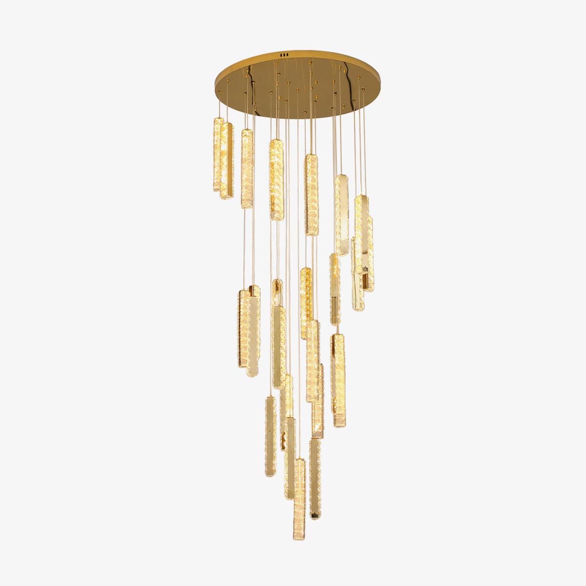 Villa Forci Chandelier - Elegant Crystal Design with Adjustable Height