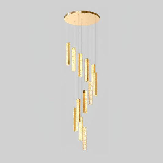 Villa Forci Chandelier - Elegant Crystal Design with Adjustable Height