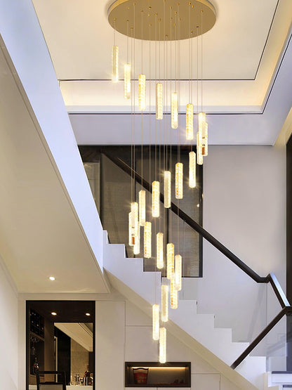 Villa Forci Chandelier - Elegant Crystal Design with Adjustable Height