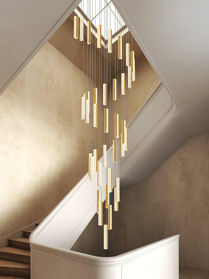 Villa Forci Chandelier - Elegant Crystal Design with Adjustable Height