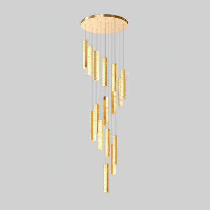 Villa Forci Chandelier - Elegant Crystal Design with Adjustable Height