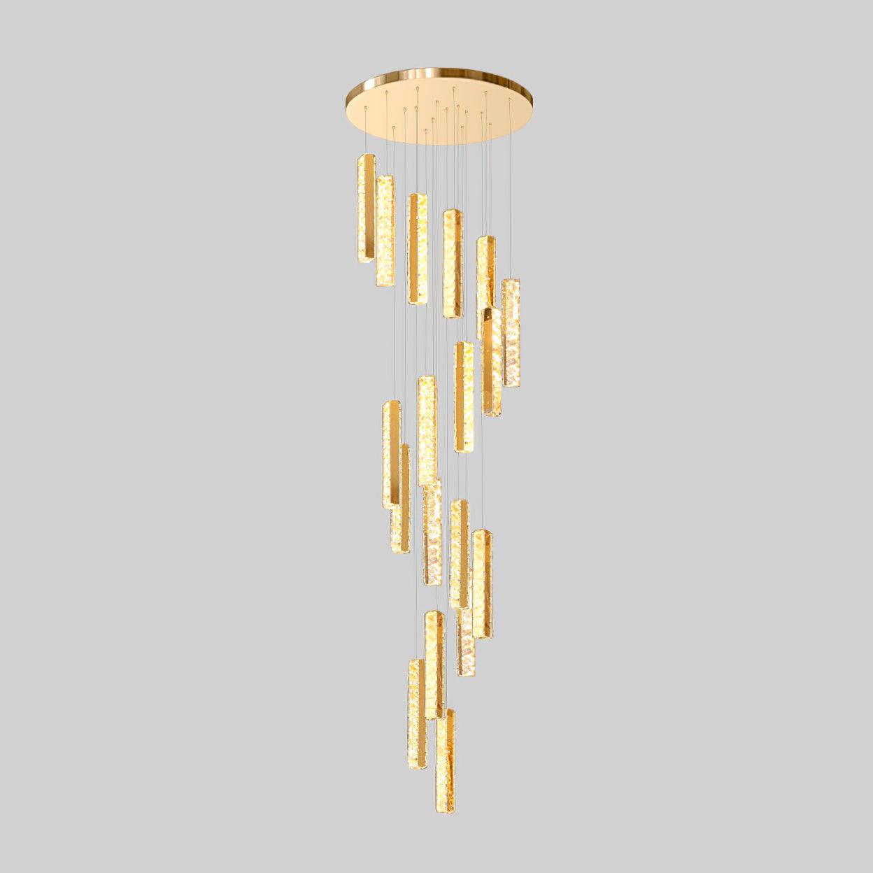Villa Forci Chandelier - Elegant Crystal Design with Adjustable Height
