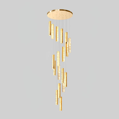 Villa Forci Chandelier - Elegant Crystal Design with Adjustable Height