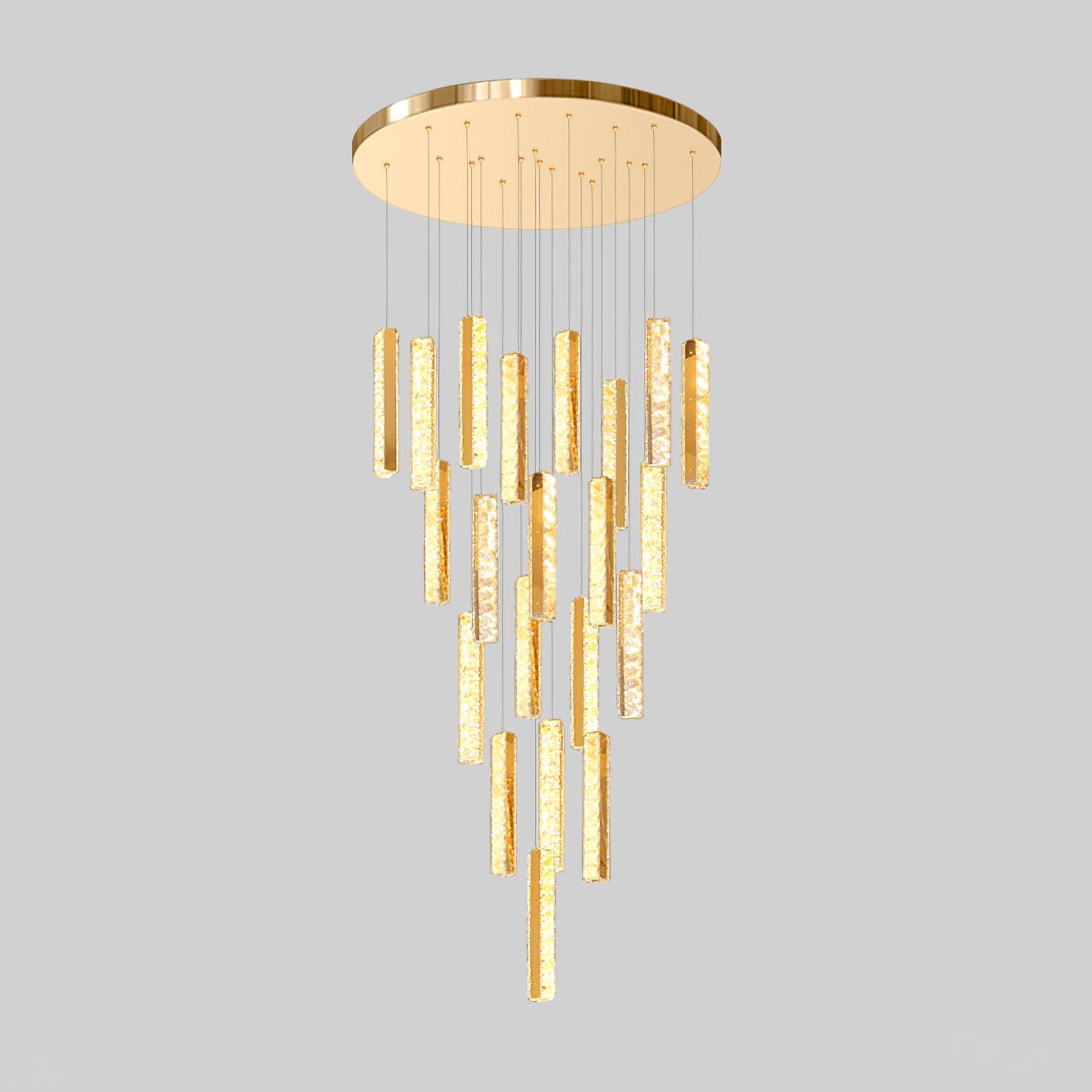 Villa Forci Chandelier - Elegant Crystal Design with Adjustable Height