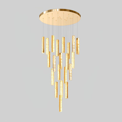 Villa Forci Chandelier - Elegant Crystal Design with Adjustable Height