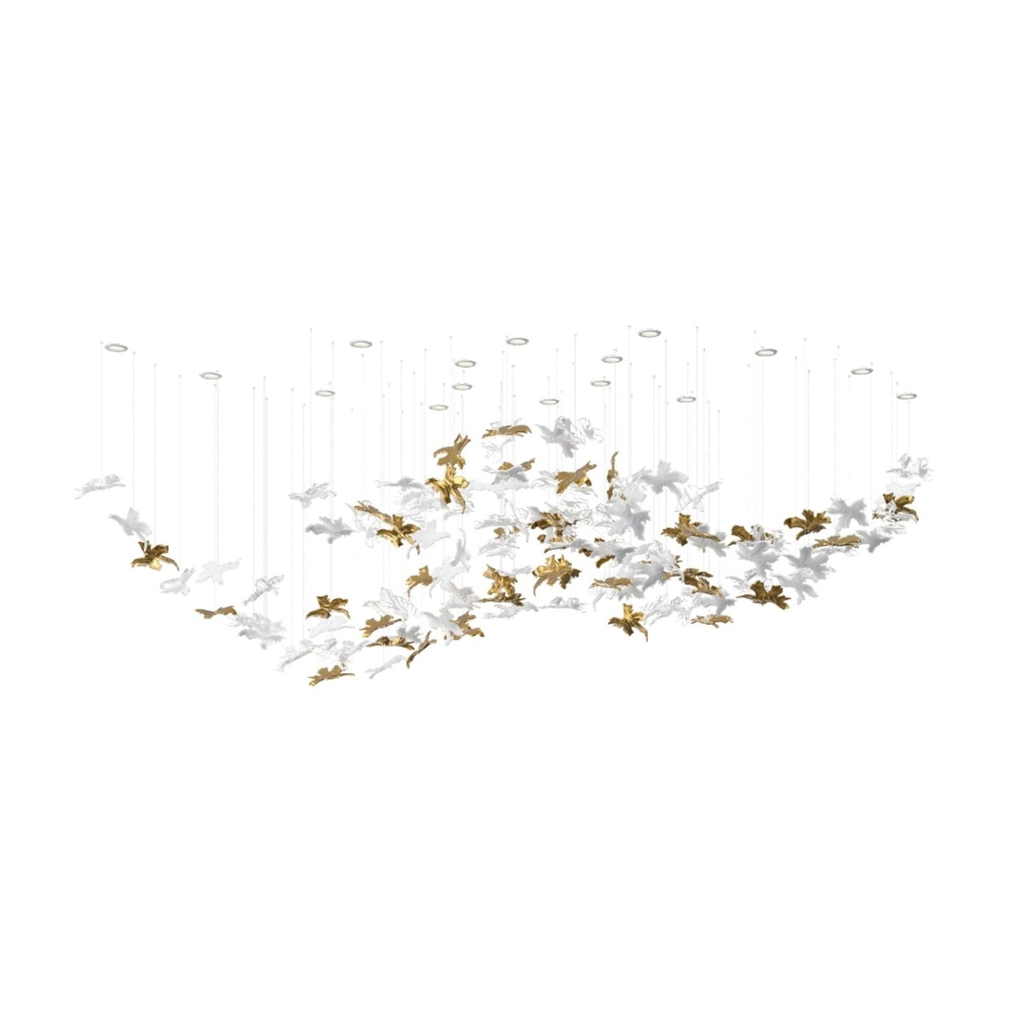 Vine Chandelier - Elegant Design with Adjustable Height & LED Compatib