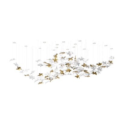 Vine Chandelier - Elegant Design with Adjustable Height & LED Compatib
