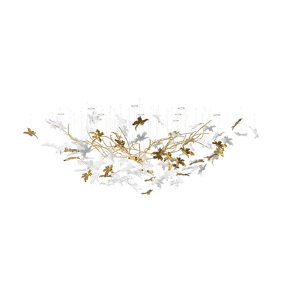Vine Chandelier - Elegant Design with Adjustable Height & LED Compatib