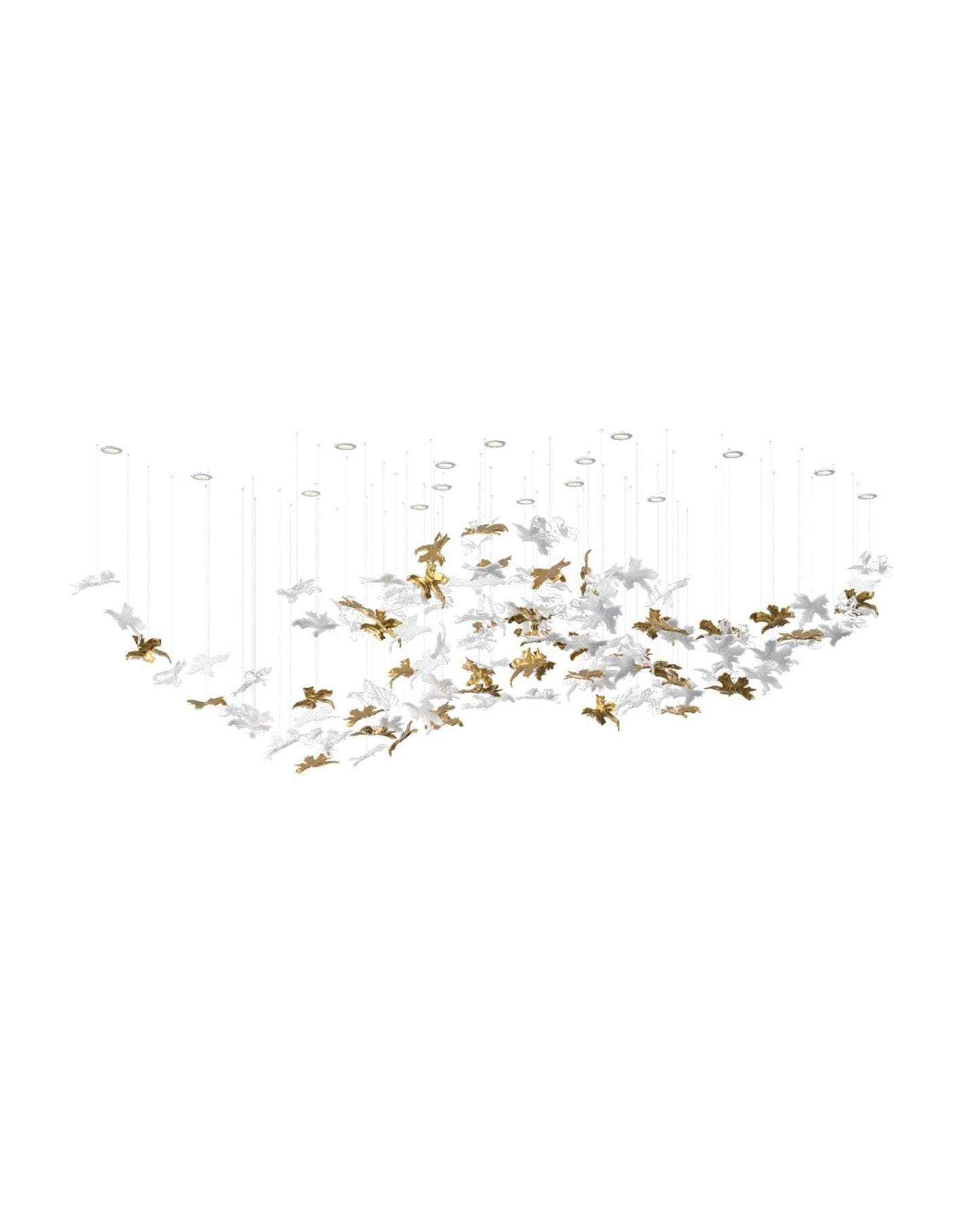 Vine Chandelier - Elegant Design with Adjustable Height & LED Compatib