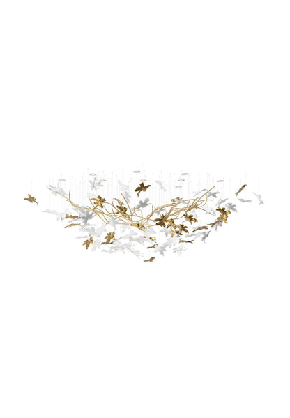 Vine Chandelier - Elegant Design with Adjustable Height & LED Compatib