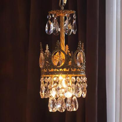 Elegant Vintage Crystal Chandelier - Dimmable, Easy Installation