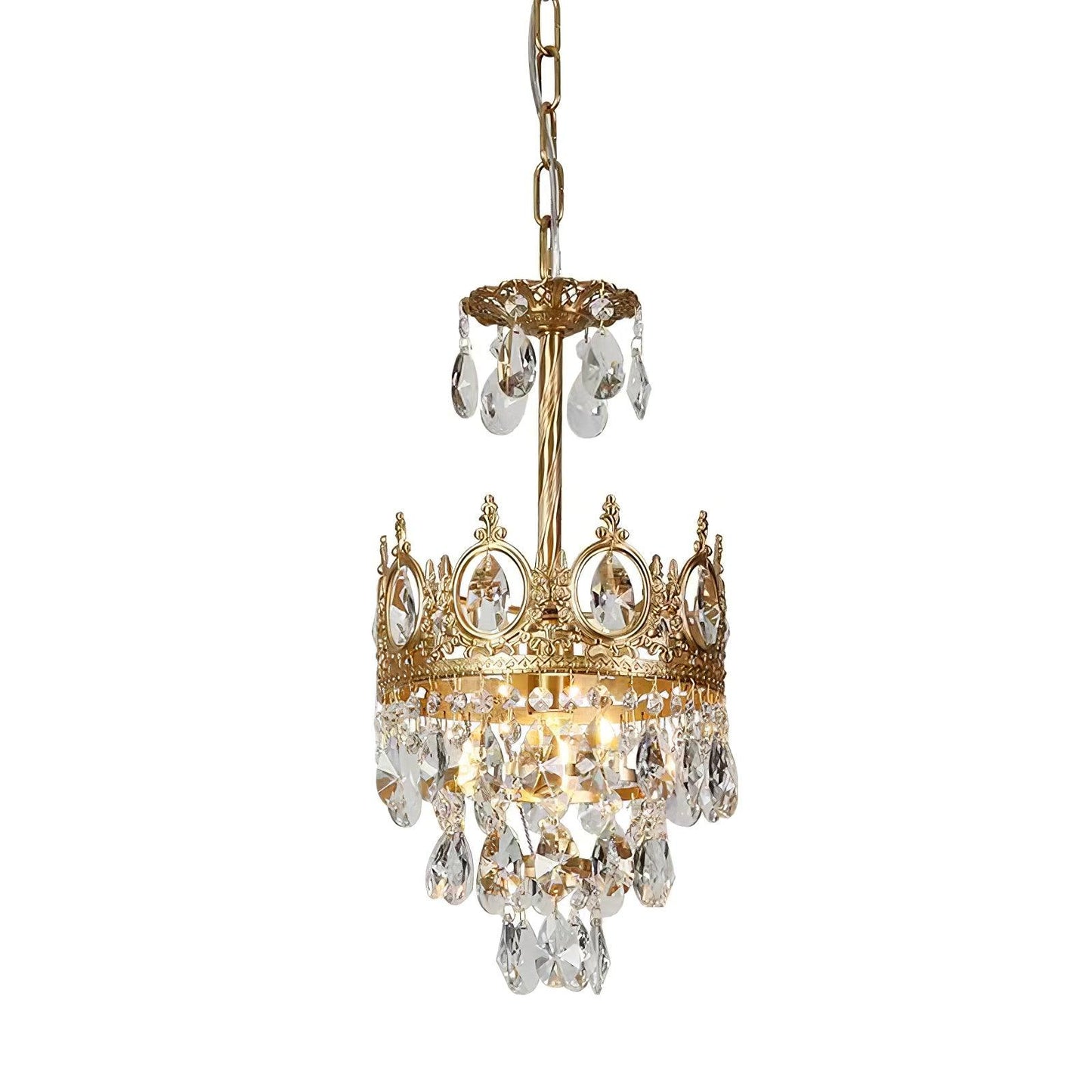 Elegant Vintage Crystal Chandelier - Dimmable, Easy Installation