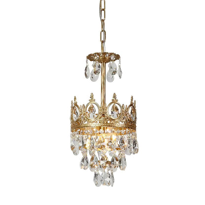 Elegant Vintage Crystal Chandelier - Dimmable, Easy Installation